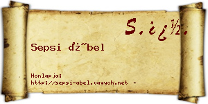 Sepsi Ábel névjegykártya